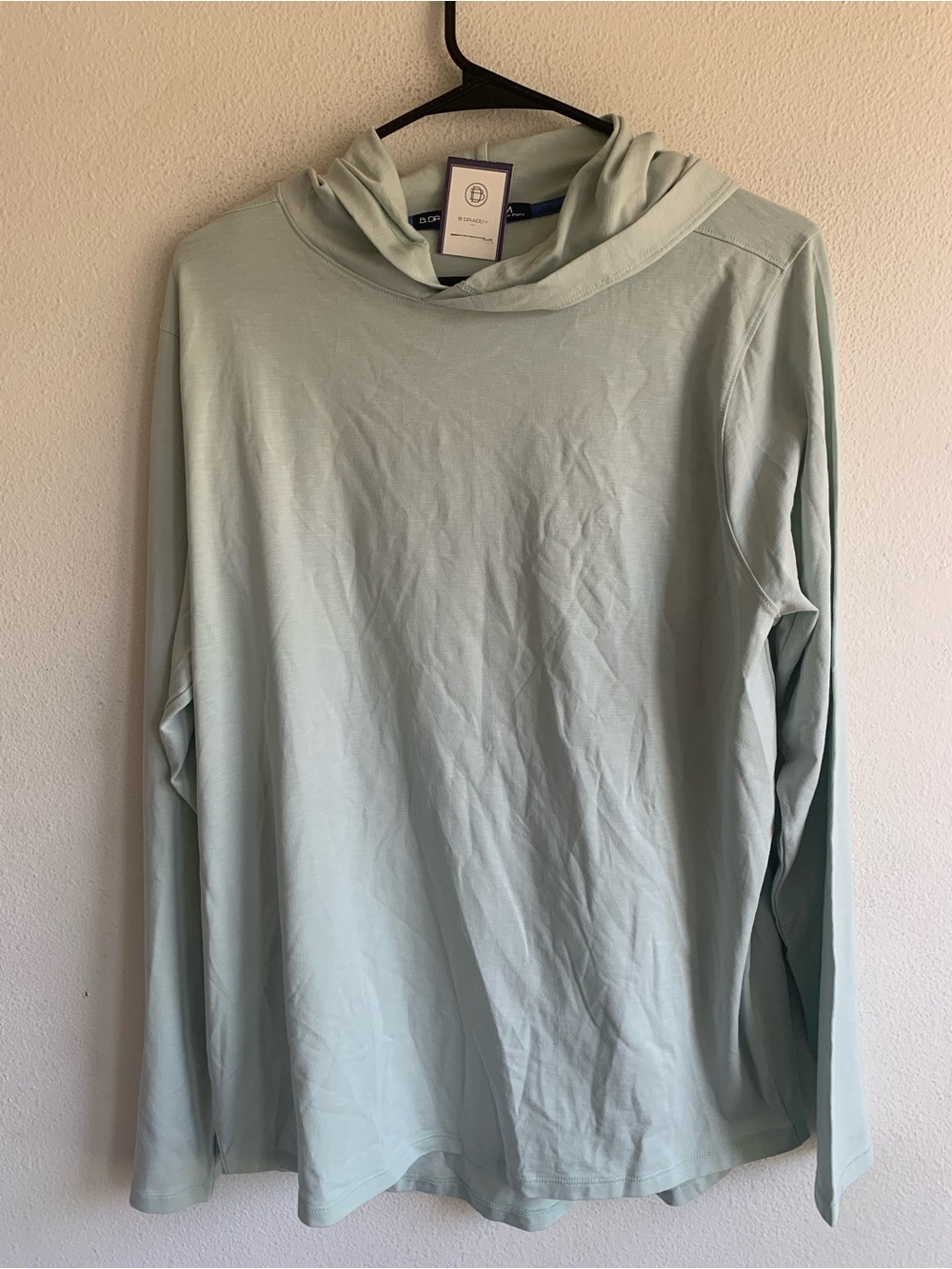 B Draddy Mens Medium The Strand Hoodie NWT Lightweight Performance Sea Grape
